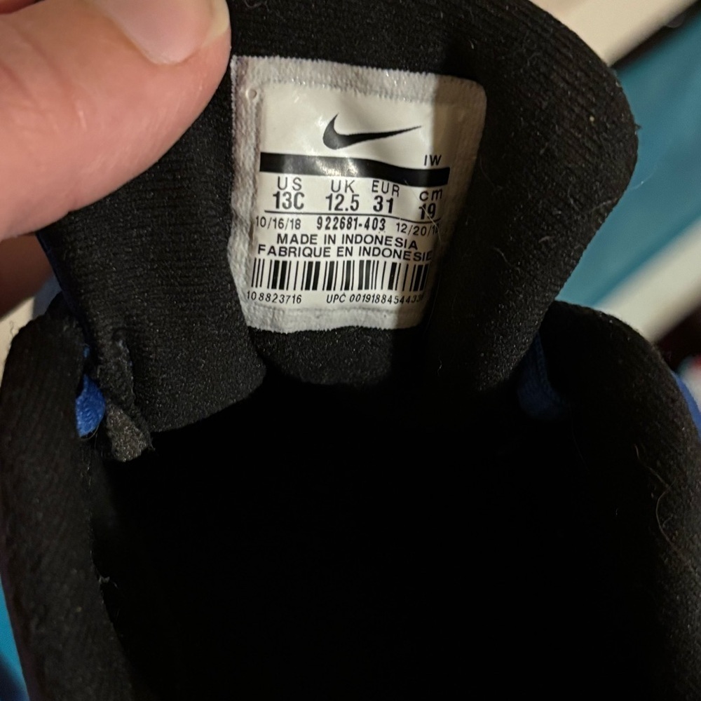 Nike Low Top Hustle Quick Basketball Shoes Blue Sz 13 - Picture 6 of 7